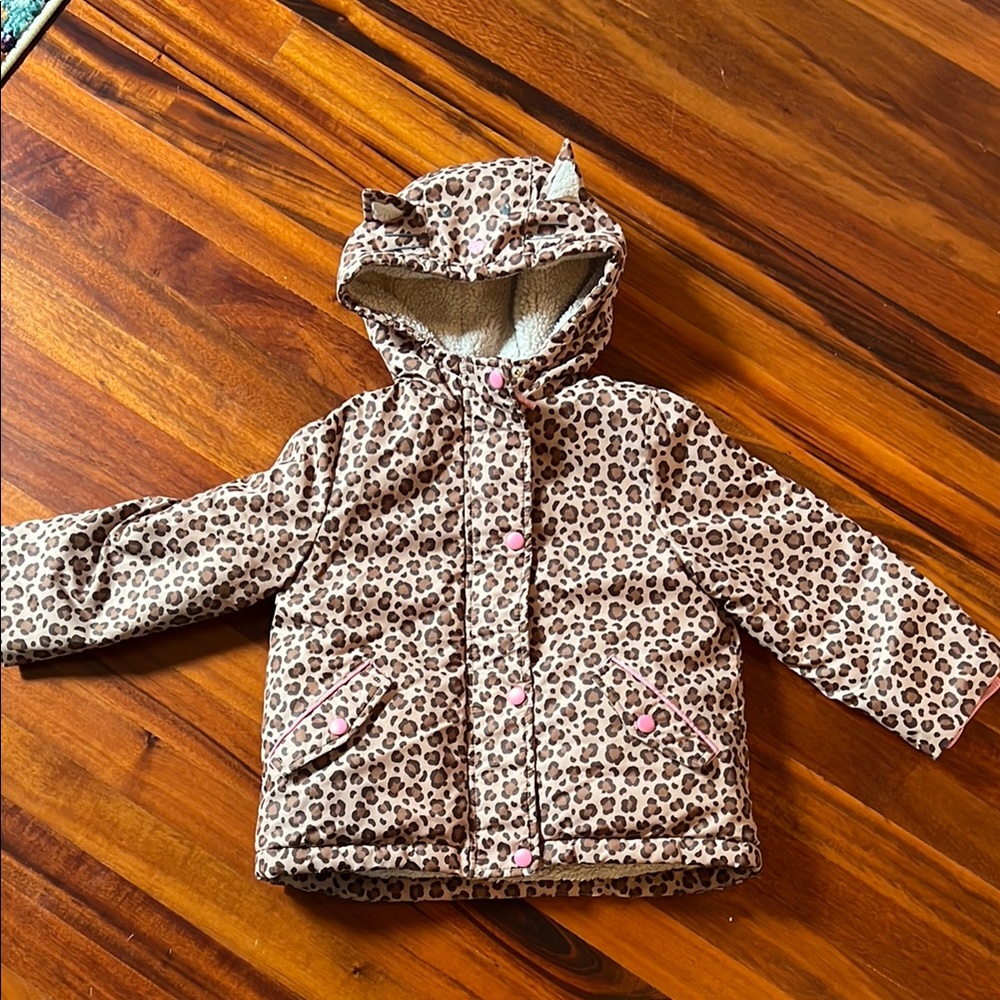 Leopard Print Hooded Jacket
